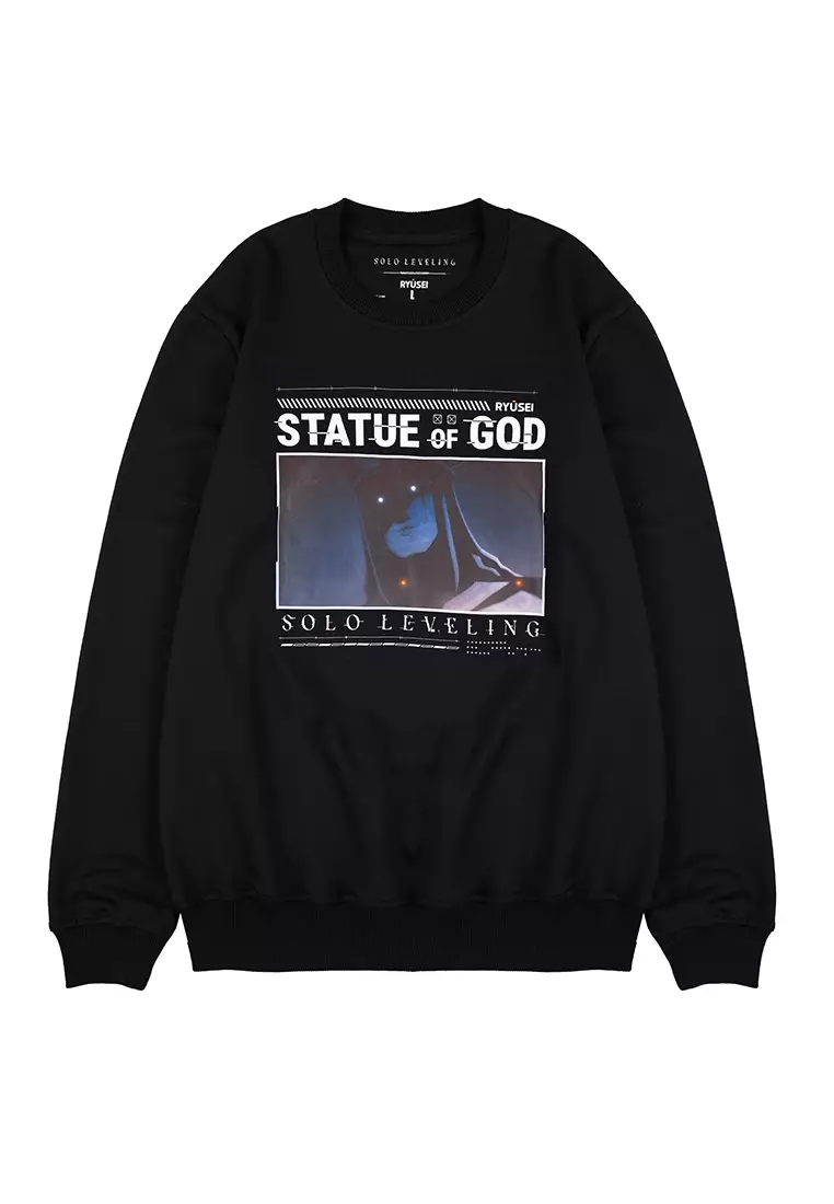 Ryusei x Solo Leveling | Sweater Statue of God Black
