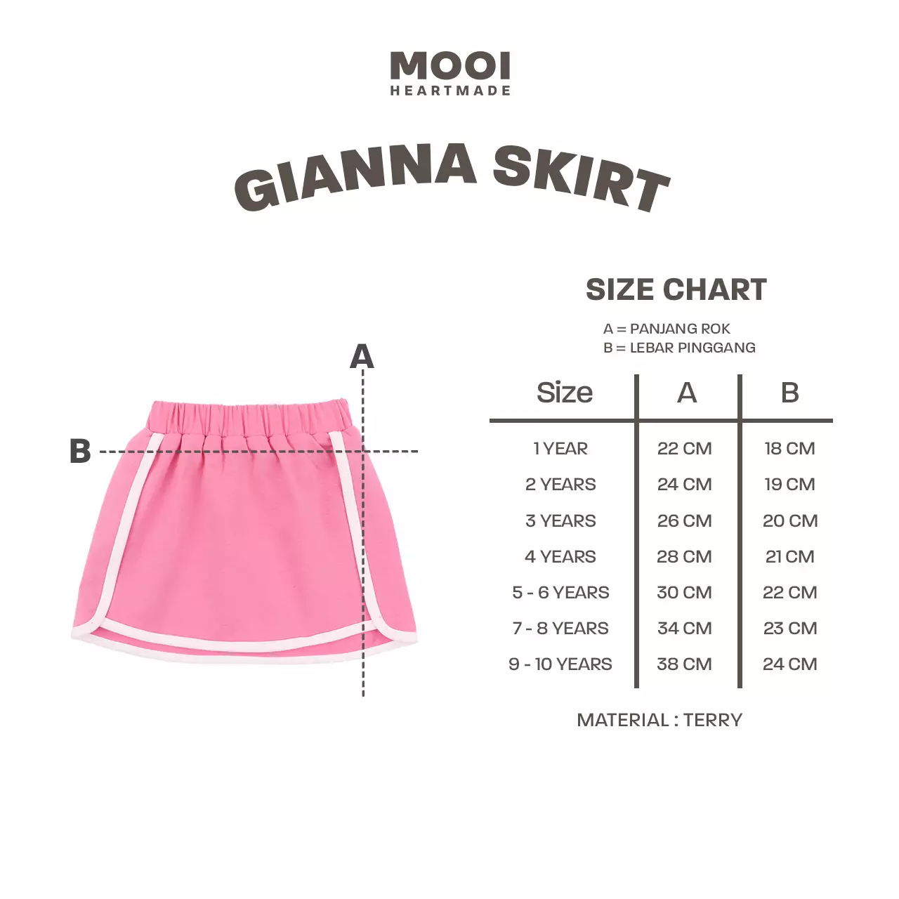 Mooi Rok Anak Perempuan Gianna Skirt - Lilac