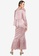 Lubna pink Printed Puff Sleeve Kurung A3C6EAA0D81F9FGS_1