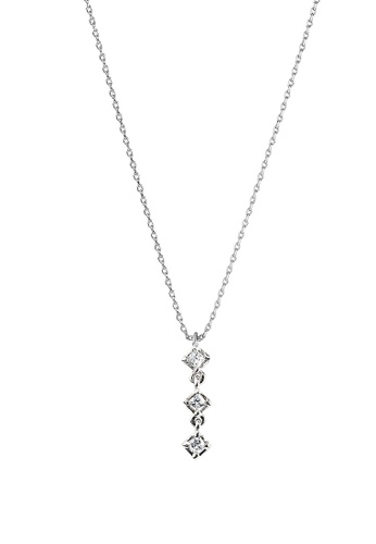 Grossé gold Grossé Tresor: platinum plating, CZ stone necklace GJ24303P 51A42ACC760691GS_1
