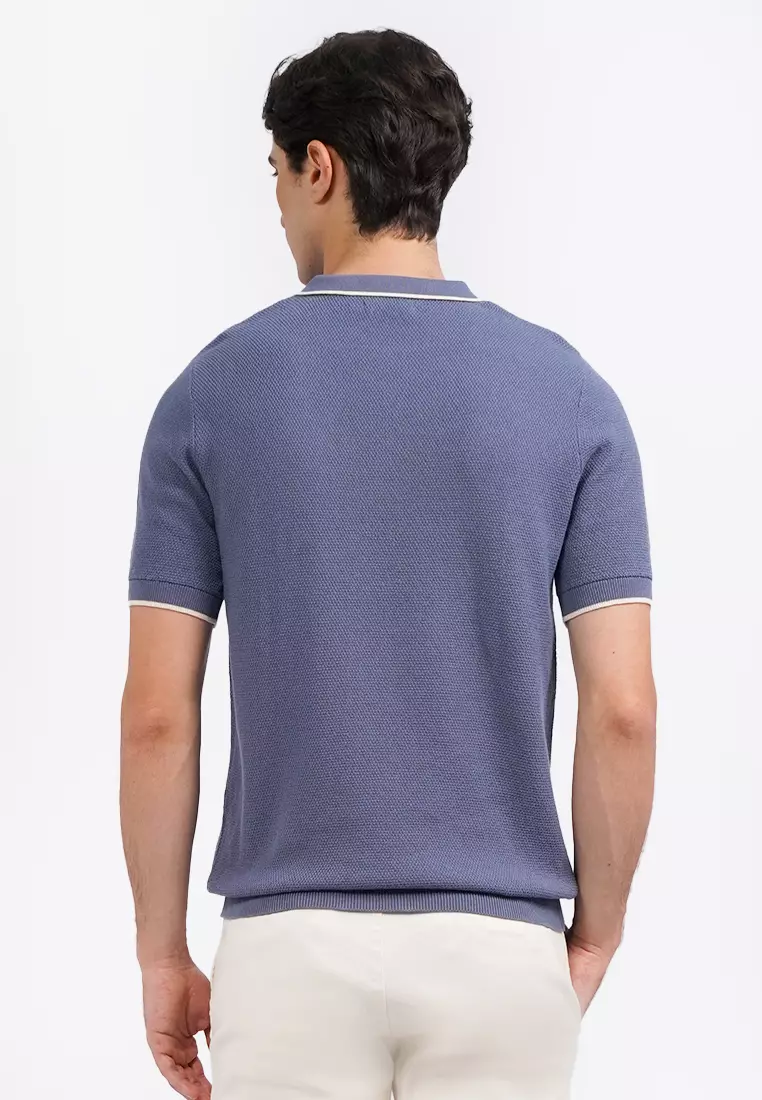 Zipped Short Sleeve Polo Shirt