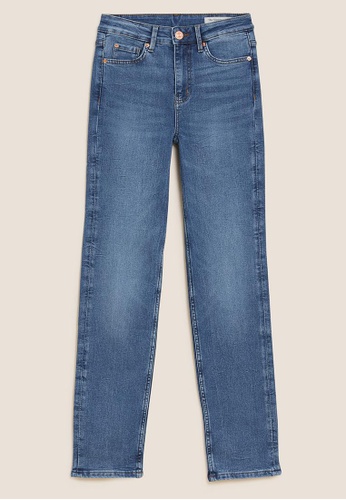 MARKS & SPENCER blue M&S Sienna Straight Leg Jeans with Stretch B4FF1AA99EB81EGS_1