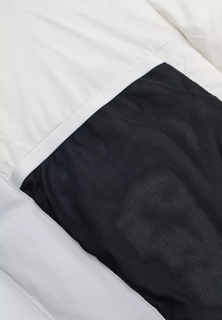 男裝 K-SWISS LOGO 防風防潑水鵝絨連帽羽絨外套