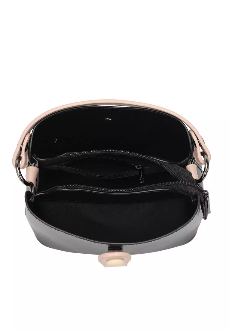 Women's Top Handle Bag / Sling Bag / Crossbody Bag (Tas Selempang / Tas Tangan) - Hitam