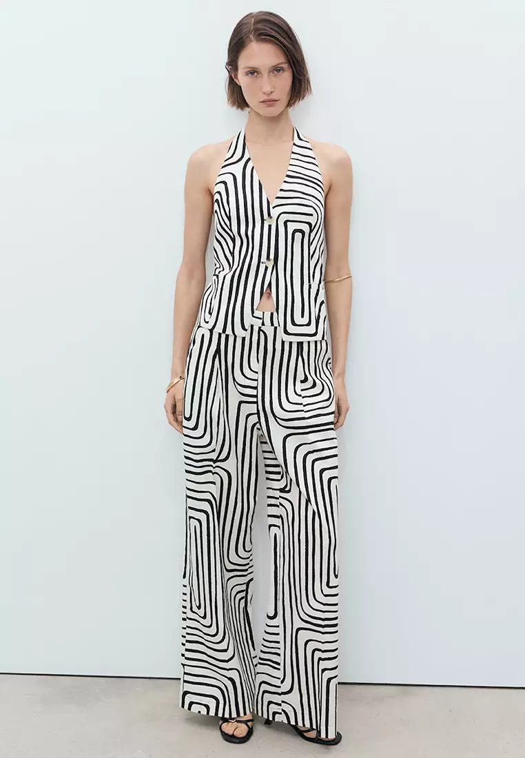 Geometric-Print Waistcoat