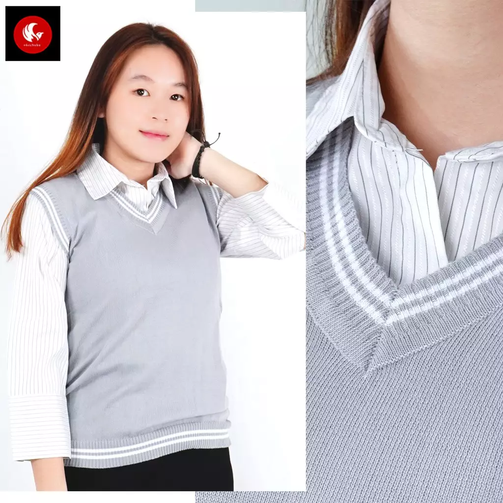 OKECHUKU Rompi Wanita Vest Outer List Outer Vest Rompi Vest Wanita