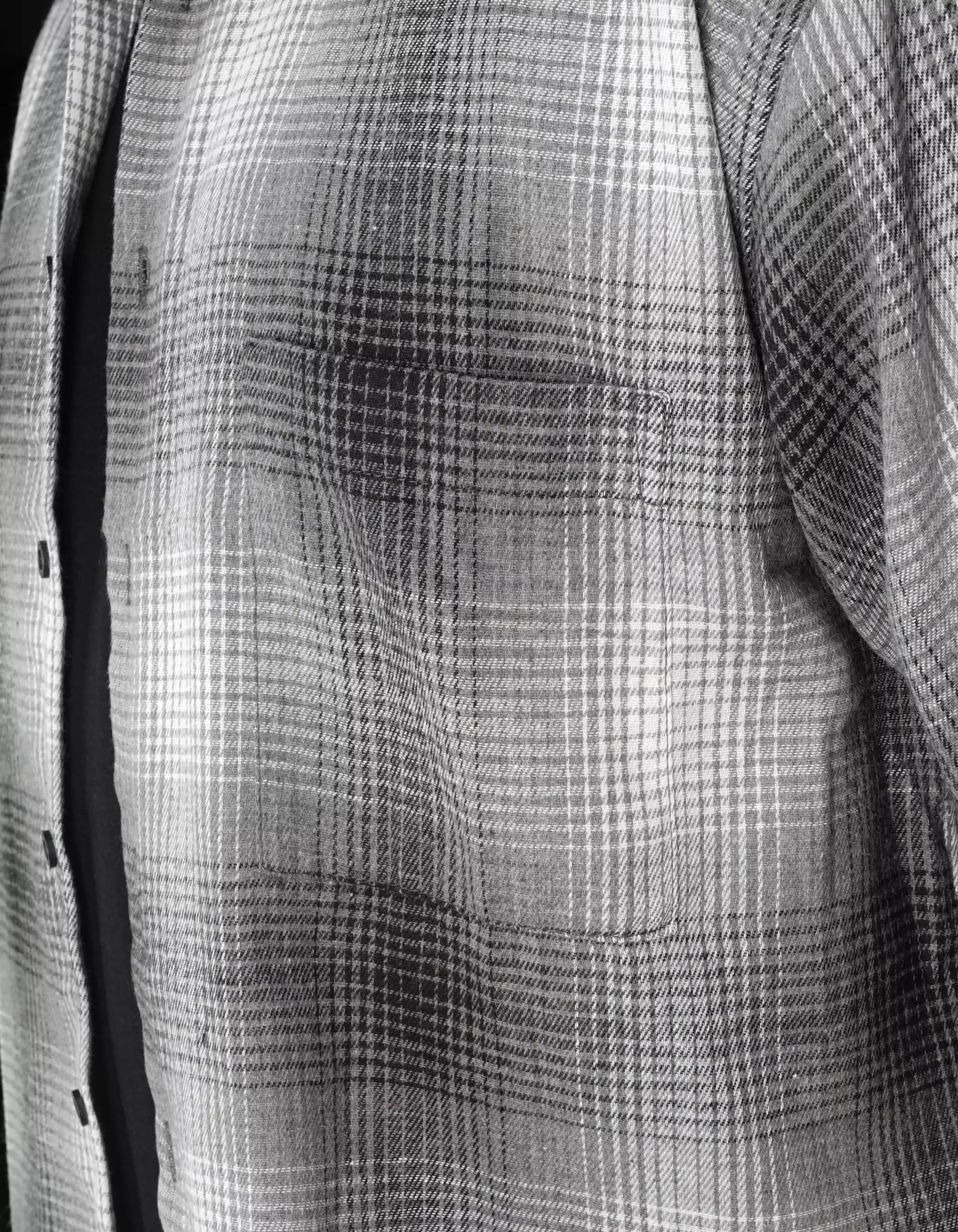 Gloaming ⁠Kemeja Flanel Boxy Oversize Pendek Cotton Flanel Dravine Pria