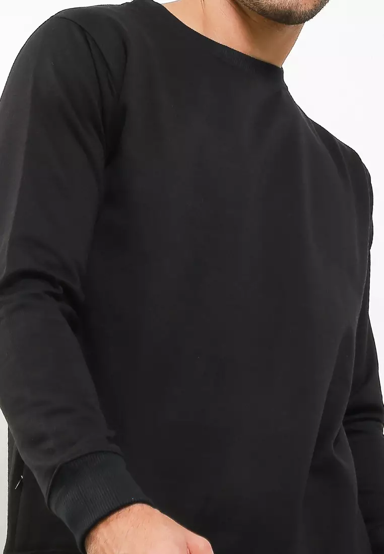 Cotton Well Sweater with Hidden Pocket Black | Jaket Tebal dengan Kantong Tersembunyi Hitam