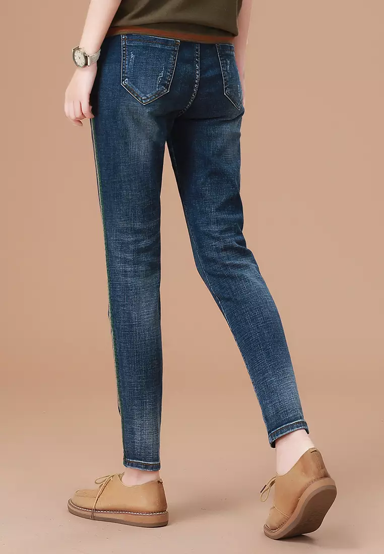 Girls hotsell striped jeans