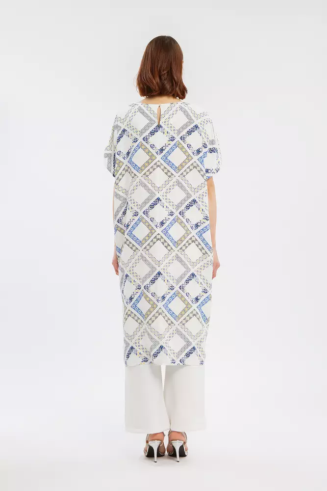 Minimal Gabina Kaftan Blue White