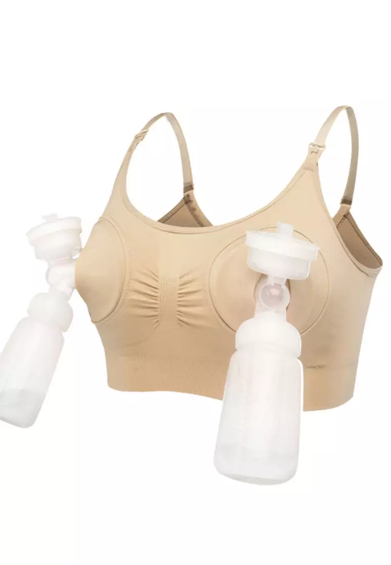 Women Maternity Cotton Nursing Push Up Hands Free Breast Pump Bra maternity breastfeeding  bra
