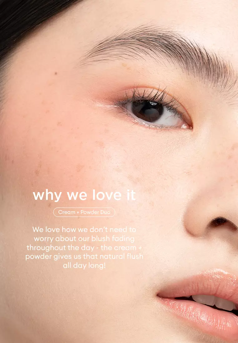 daydream dual blush palette cream+powder - petal blossom