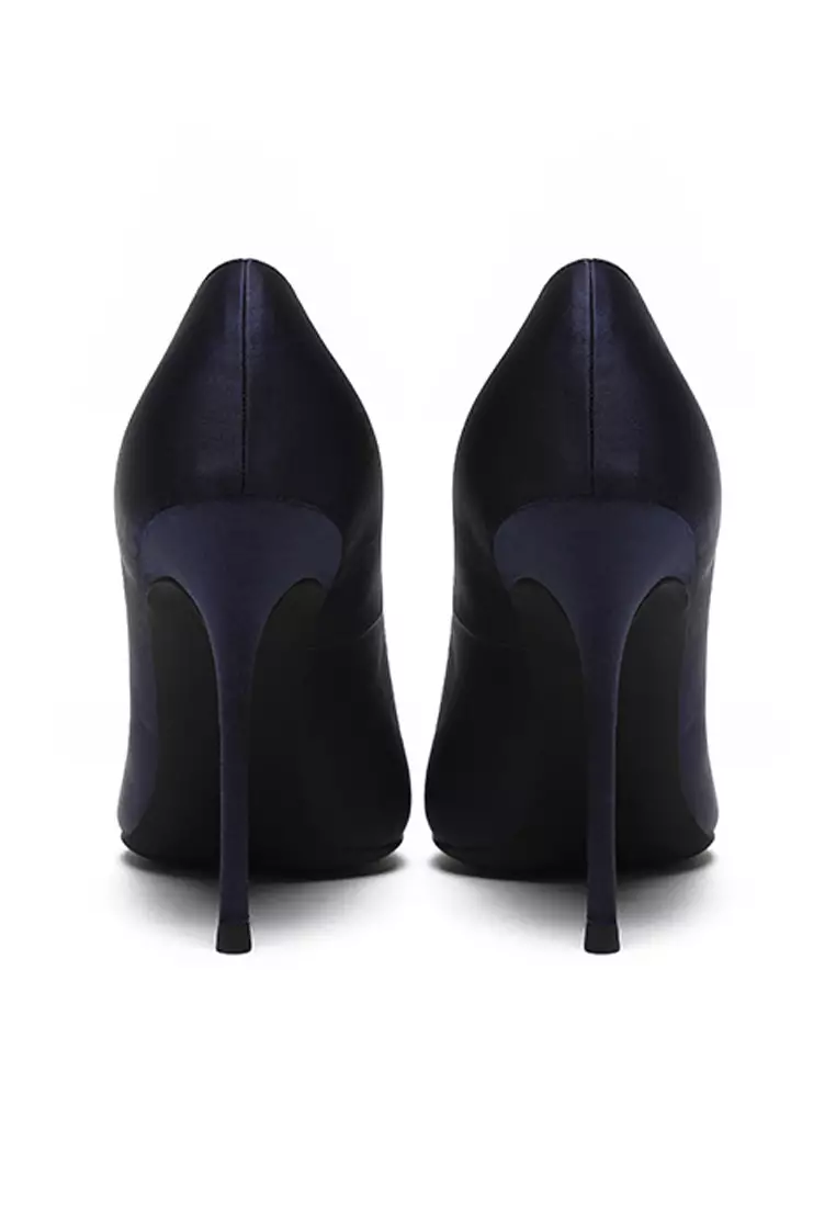 10CM Silk Fabrics Pointed High Heel Shoes HZL213