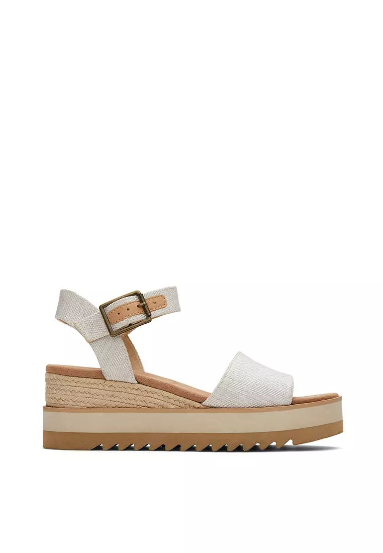 Discount on Toms  shoes - SKU: Sandals Diana Women - Natural White Canvas