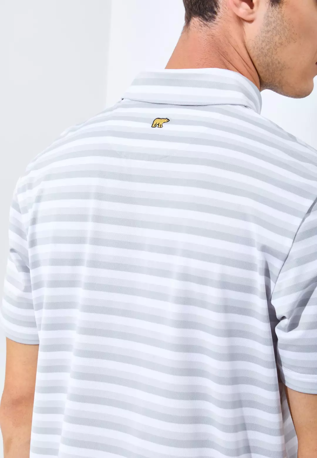Jack Nicklaus Daytona Premium Heather Stripe Polo Silver Coast