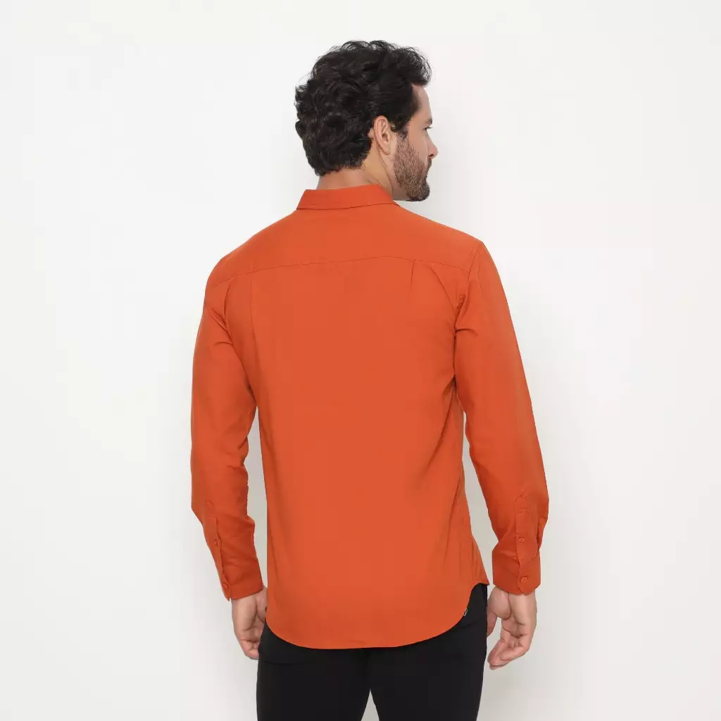 AMK Kemeja Pria Lengan Panjang SHS Mateo L/s Terracota