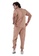 KAIZEN.PH HEALTHCARE APPARELS brown Scrub Suit 2nd Gen Double Patch Pocket Top Cargo Zipper Jogger Pants Pastel Series 68EF0ES90EC916GS_3
