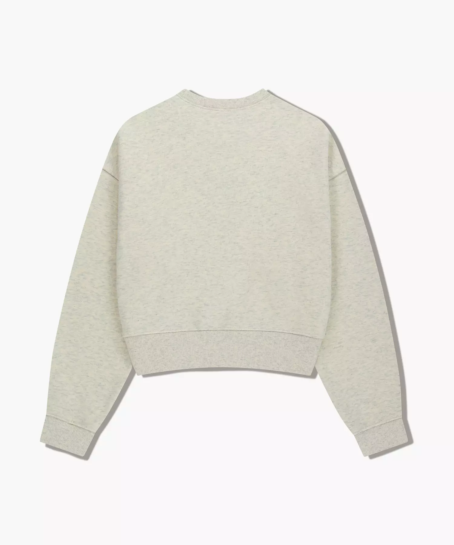 W SMALL CLASSIC LOGO CROP SWEATSHIRT oatmeal