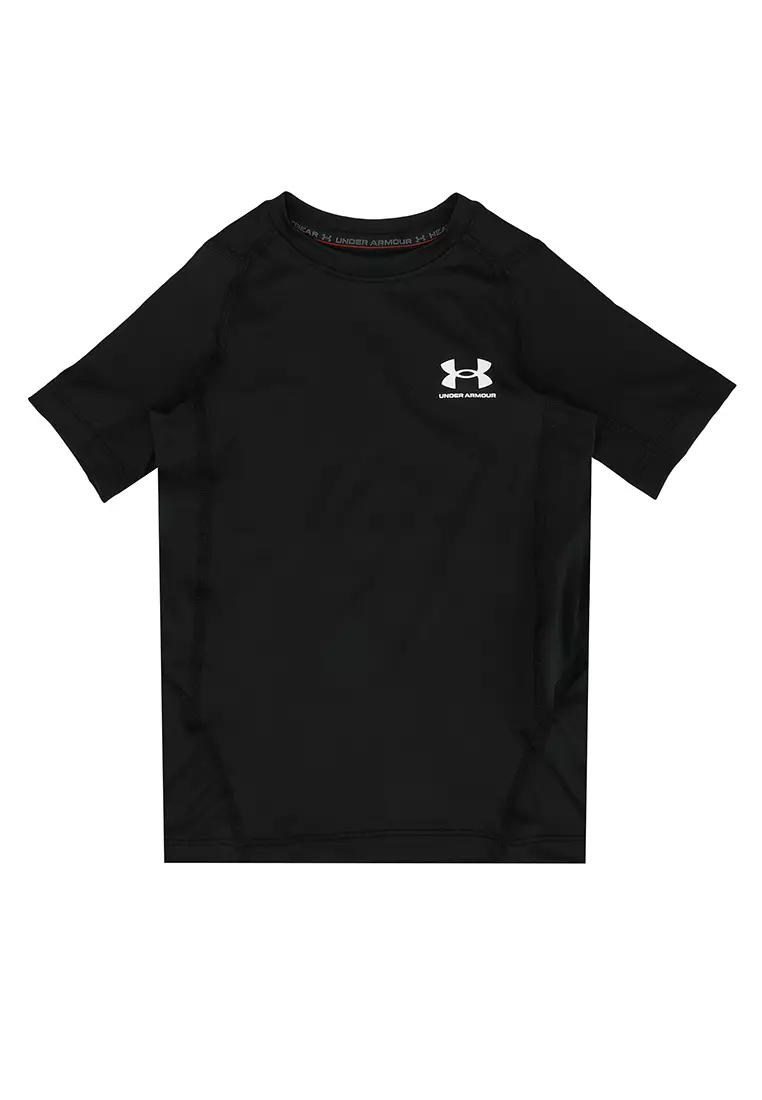 Boys Under Armour HeatGear Armour Short Sleeve T-Shirt - Black