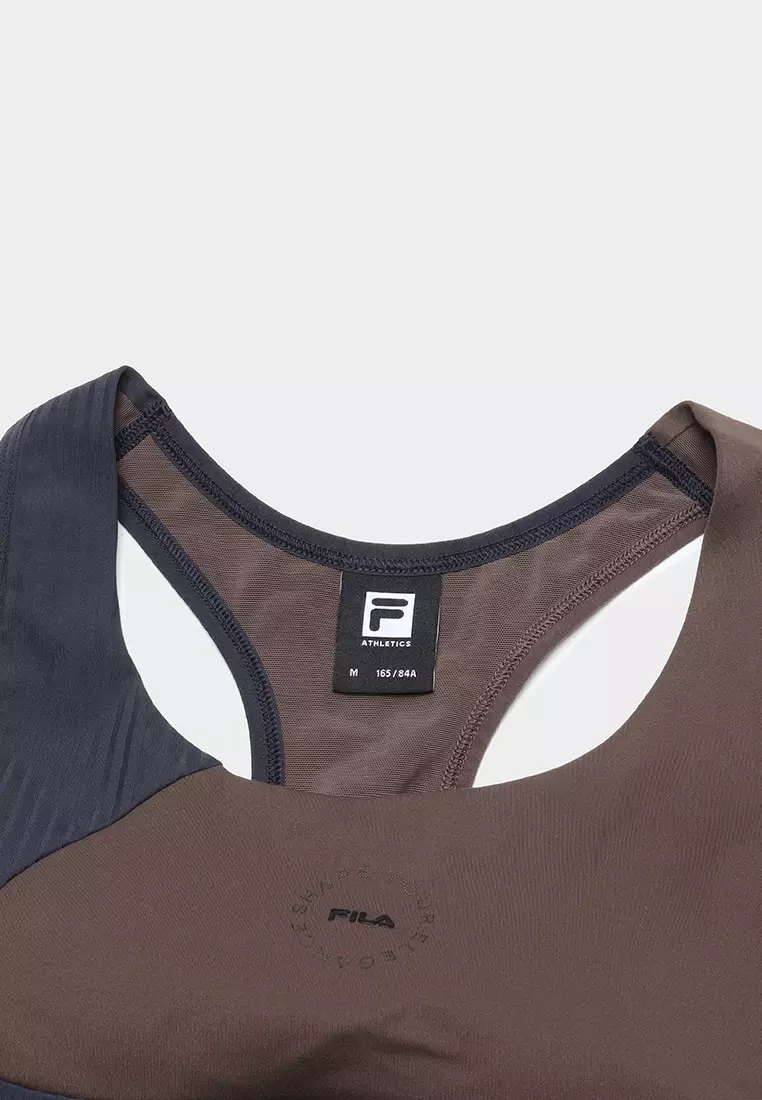 FILA CORE FILA-FIT ATHLETICS FITNESS Women's Sports Bra in Brown