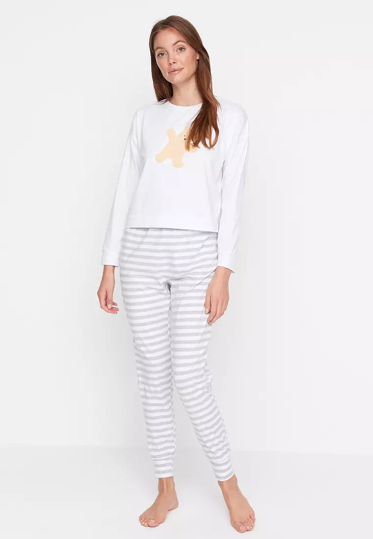 Teddy Bear Printed Pajamas Set