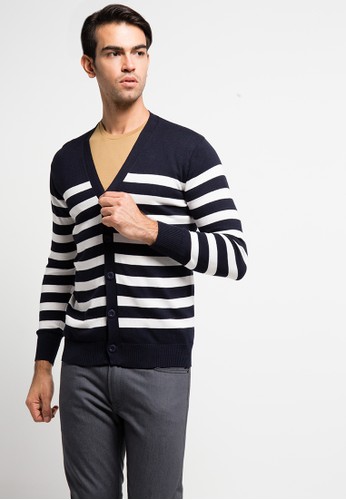 Button Sweater Stripe