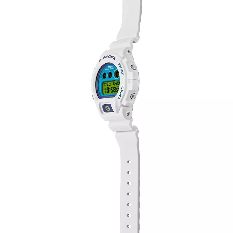 Jam Tangan Pria Casio G-Shock DW-6900RCS-7DR Crazy Colors Digital Dial White Resin Band