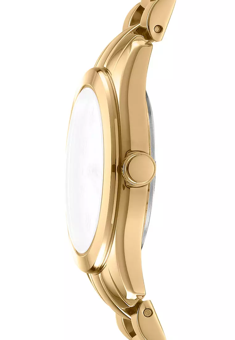 DKNY Astoria Logo Gold Stainless Steel Analog Quartz Watch For Women DK1L033M0065