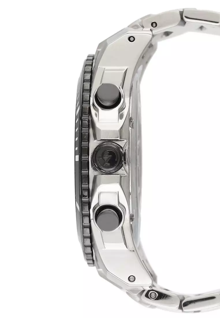 Alexandre Christie Jam Tangan Pria - Silver Black - Stainless Steel - 6455 MCBTBBA