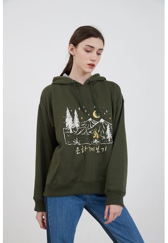 Jual Berrybenka Label Women Hoodie The Galaxy Olive Original ...