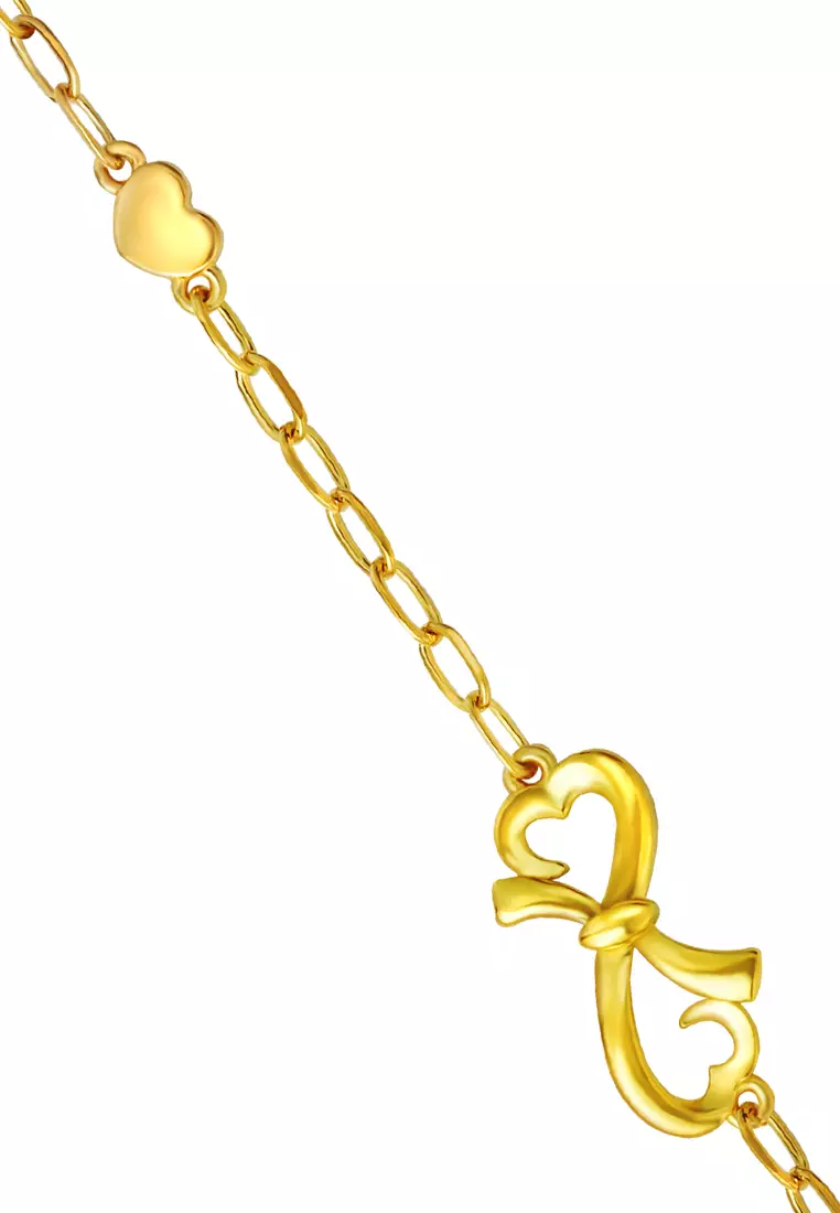 TOMEI Infinity Tie Bracelet, Yellow Gold 916