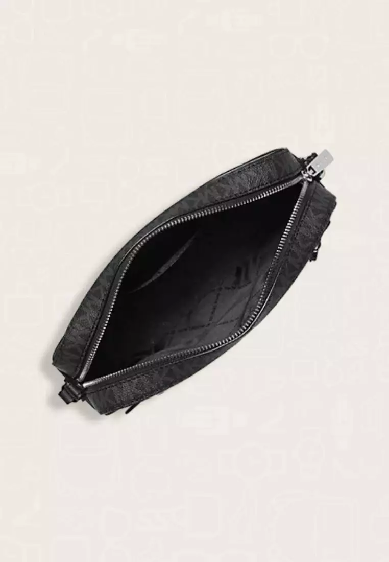 Michael Kors Jet Set Large Logo Crossbody Bag Black