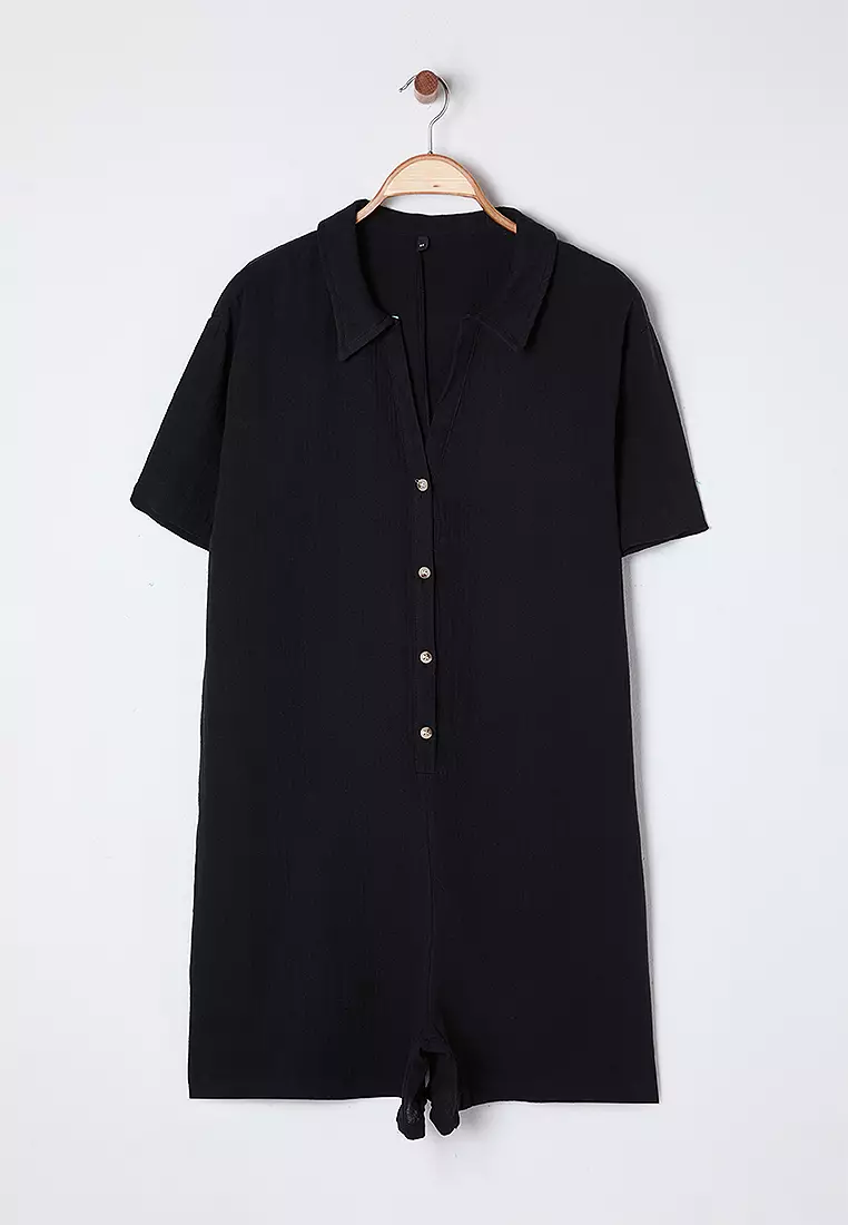 Plus Size Cotton Playsuit