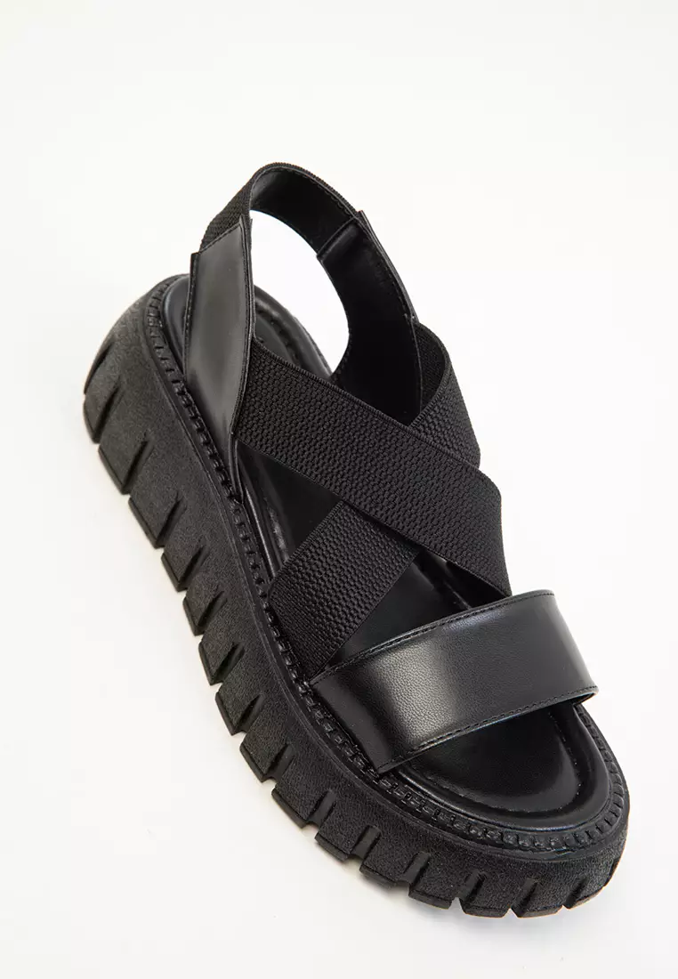 Women's Black Sandals 17827