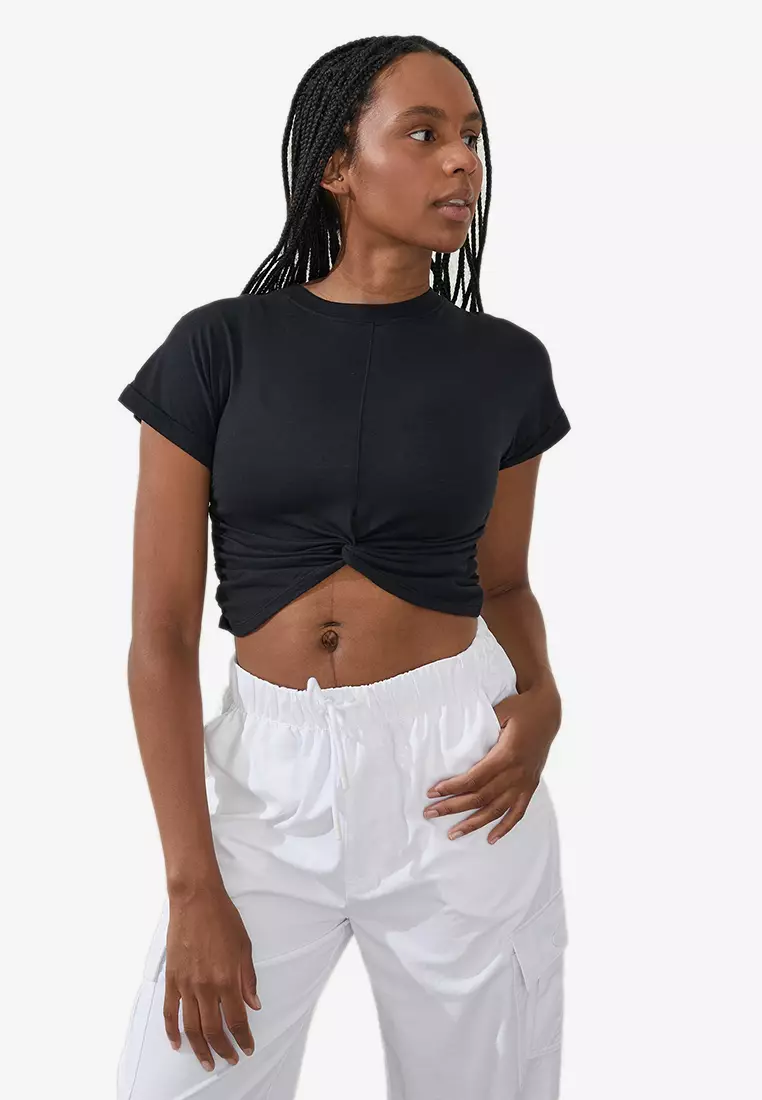 Cotton On Body Side Gather Twist Front Tee 2023 | Buy Cotton On