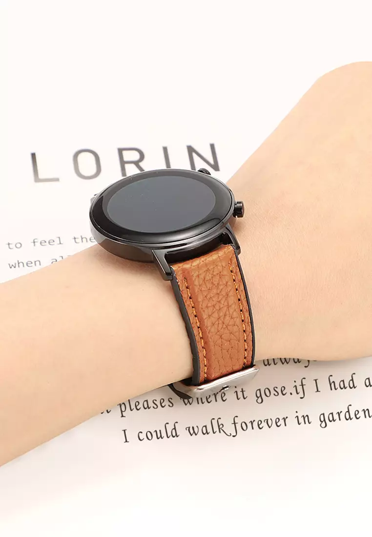 Tali Kulit Pria Leather Strap 20mm Premium Leather Tali Kulit-brown 20mm