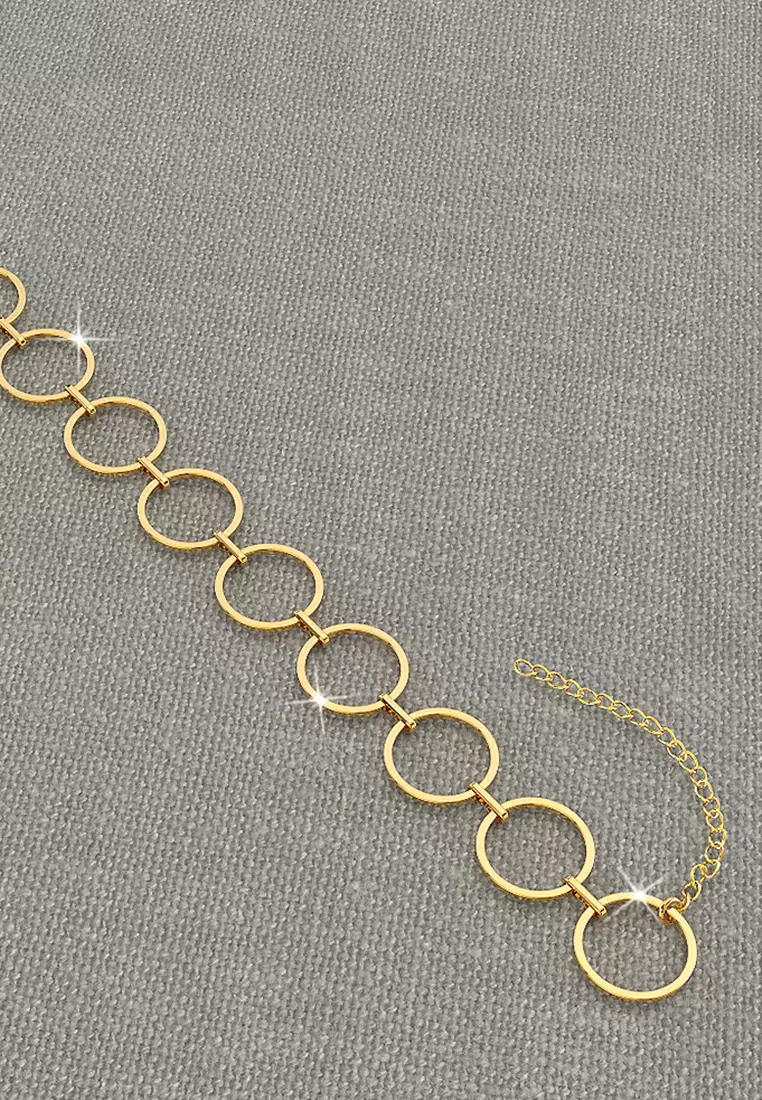 Open Circle Choker Necklace