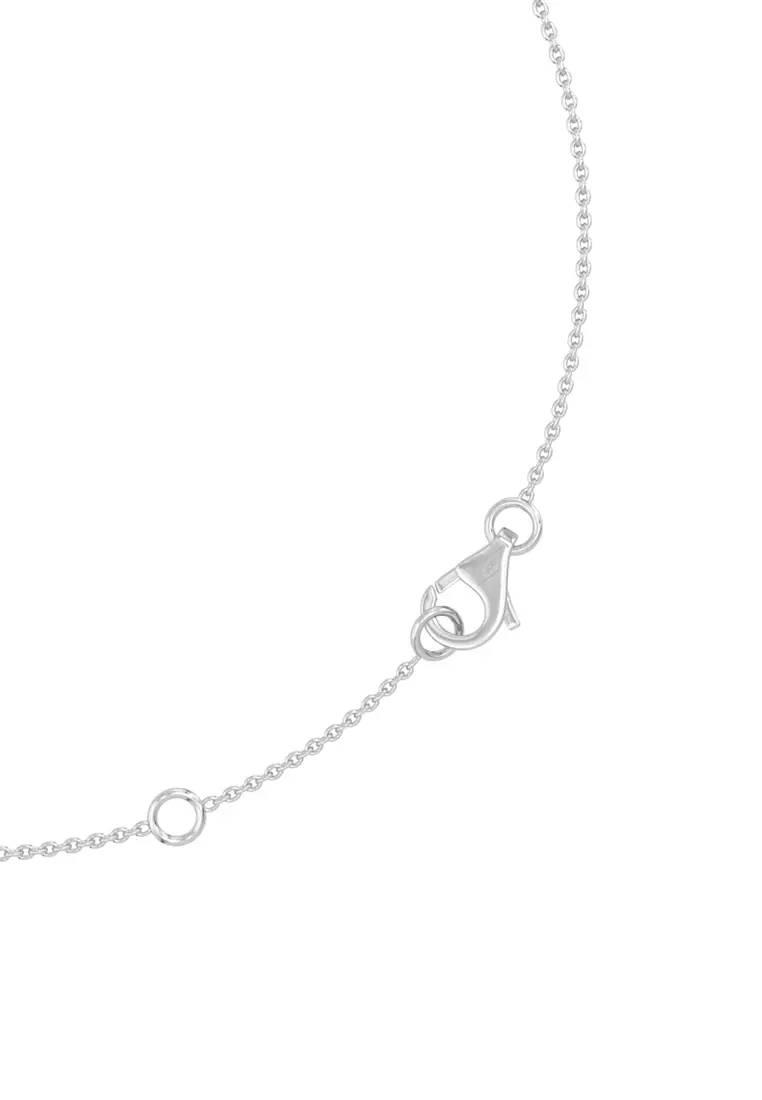 Toi Et Moi Brilliant Duo Lab Grown Diamond Pendant Necklace in 14K White Gold D/E-VVS/VS (0.94ct TDW)