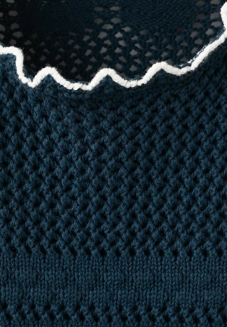 Openwork Knitted T-Shirt