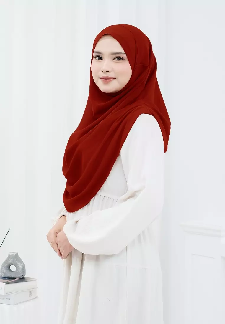 HIJAB INSTAN NASHWA - DEEP MAROON