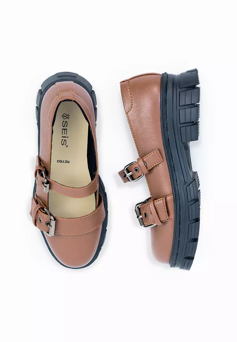 SEIS Retro Sepatu Docmart Wanita / Loafers Wanita