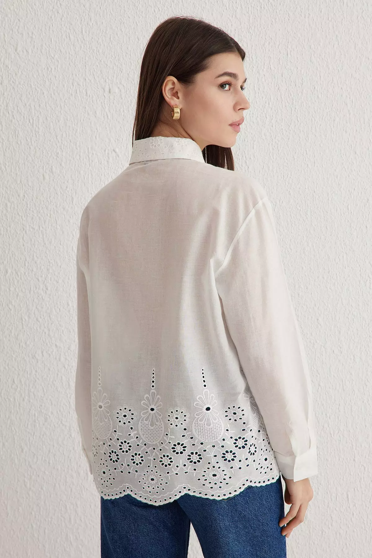 Embroidered Long Sleeve Shirt