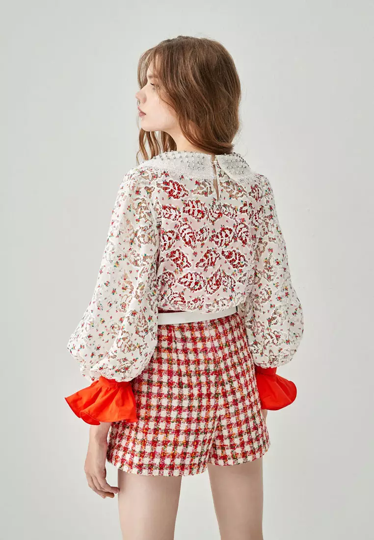 Full Lace Peter Pan Collar Top