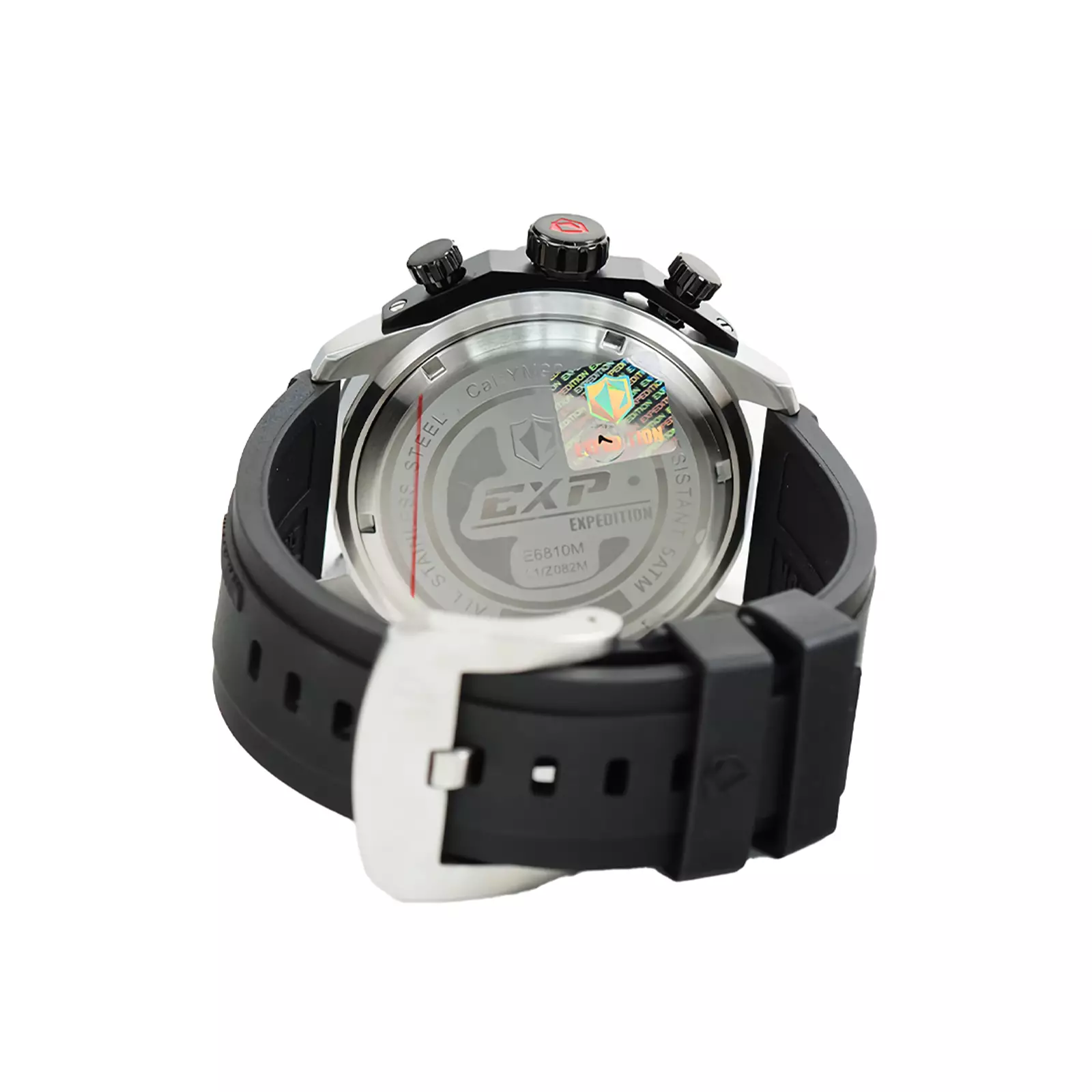 Expedition EXP - Jam Tangan Chronograph Pria - Two Tone Black - Rubber Strap - 6810 MCRTBBA
