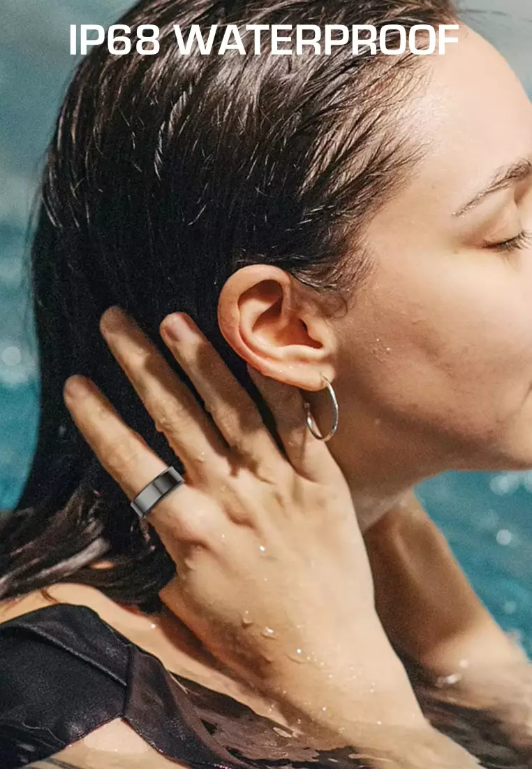 Smart Wearable Set - Eglantine Wireless Earbuds + Smart Ring - Black