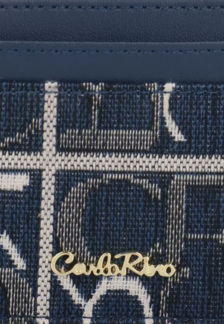 CR Carlo GEO Jacquard Ava Card Holder - Dark Blue
