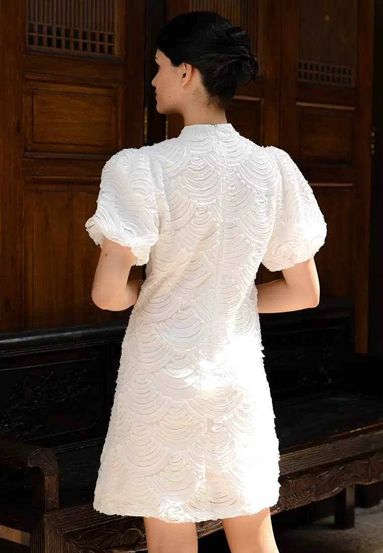 泡泡袖连衣裙