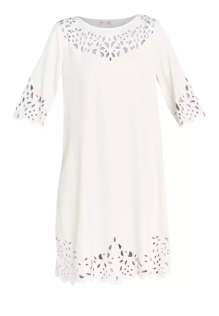 Caryl Laser Cut Hem Dress