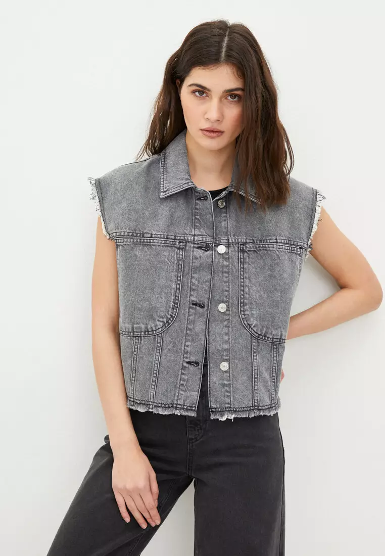 Women's sales jean vest