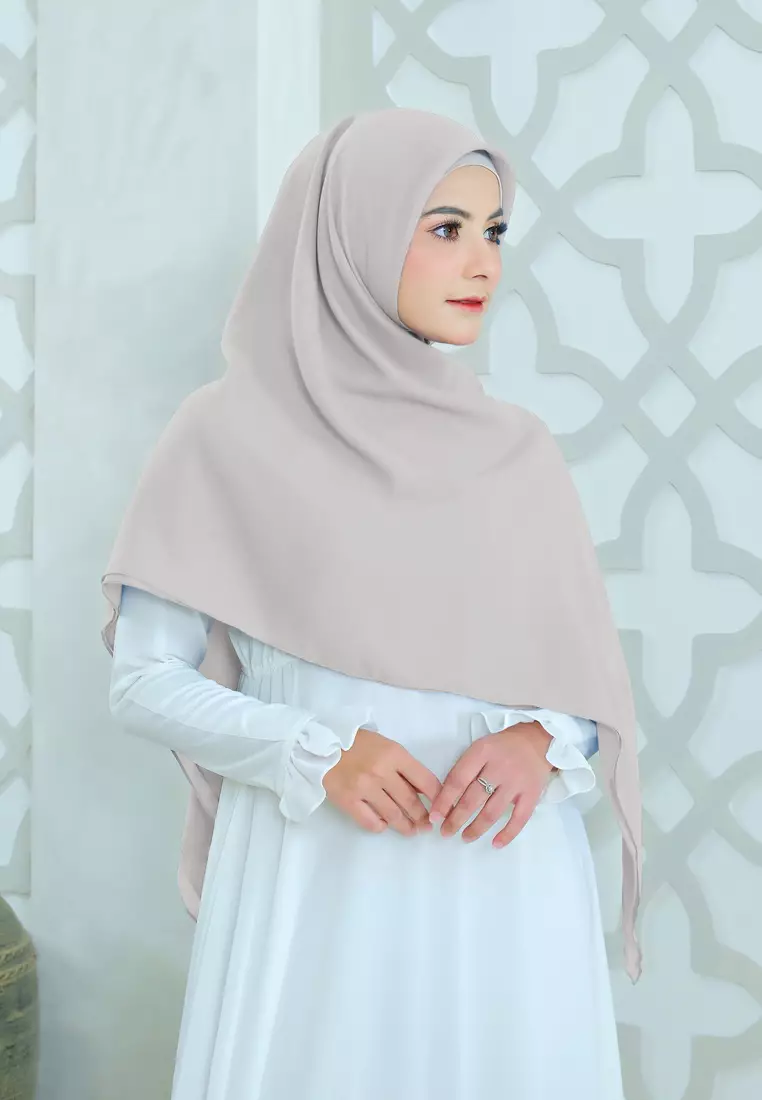 Cotton Bee - Danira Instan Syari | Hijab Segiempat | Square Syari - Sandshell